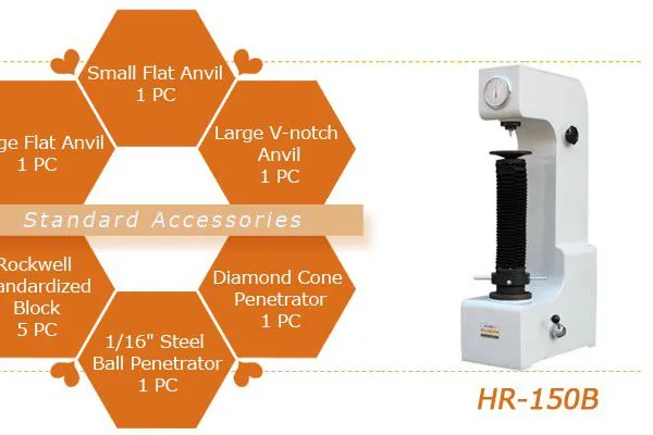 HST Manual High Stroke Rockwell Hardness Tester Dial Gauge Display Max. Test Height 400mm HST-HR150B Hardness Tester photo-2