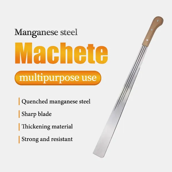 Long Machete 24 Inch Carbon Steel, Garden and Agriculture Tool for Bush Clearing