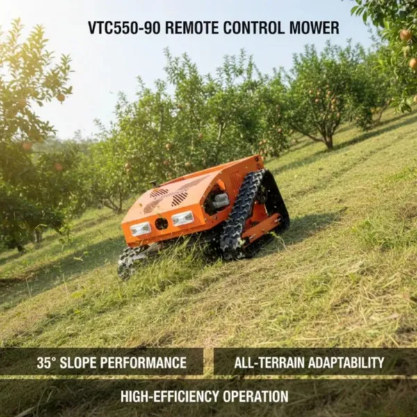 Vigorun Remote Controlled Lawn Mulcher User-Friendly Industrial 4-Stroke VTC550 Wire Free Robot Mower 35°