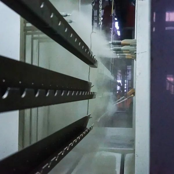 Elevator Door Powder Coating Line With Electrostatic Spray Guns and Pretreatment