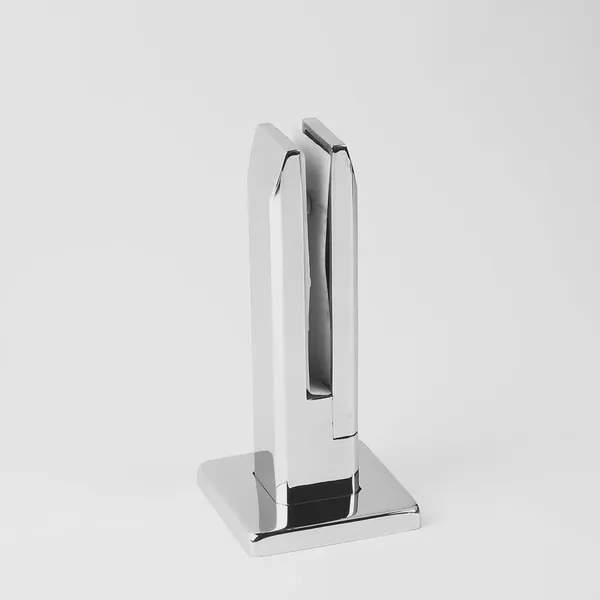 304 Stainless Steel Glass Clamp for Balcony Railing Matte Black Powder Coated Base Plate Bolt Down Heavy Duty photo-3
