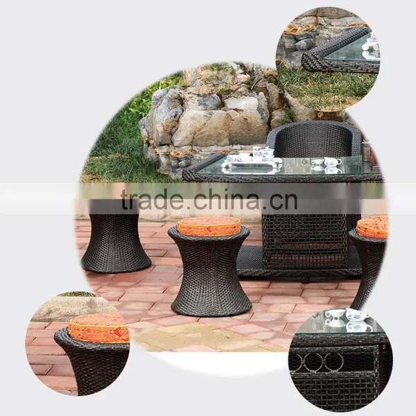 Garden Wicker Furnitures Round Shaped Outdoor Synthetic Plastic Rattan Furniture Quality Choice photo-6