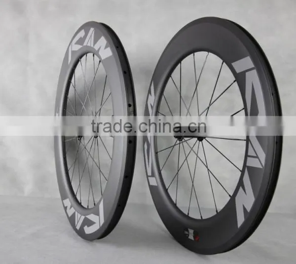 Carbon 86mm Clincher 27mm Wide Road Bike Wheels Powerway Hub R13 photo-4