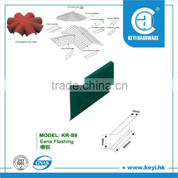 Flashing Stone Coated Metal Roof Tiles, Coral Stone Tiles