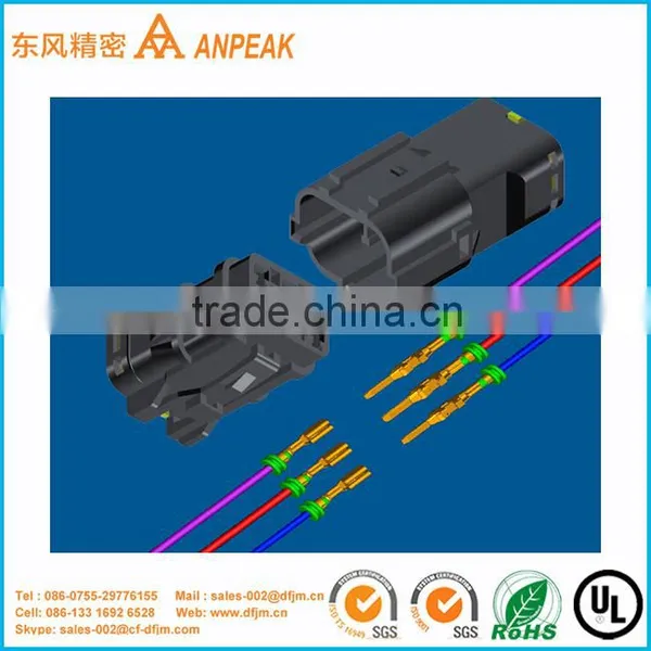 Factory Direct Waterproof Automotive 3 Pin Female Power Cord Connector