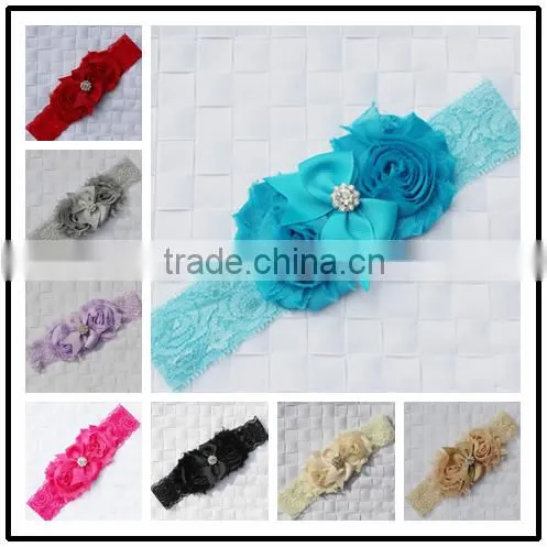 Fashion Baby Lace Flower Headband Infant Headband Toddler Headband Navy Blue Headband Baby Flower Hair Band Wh-1738