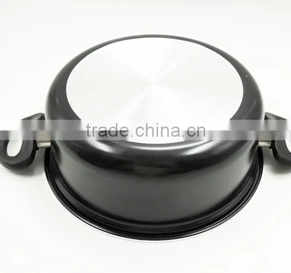 Forged Aluminum Imitation Nonstick Coating Pressed Aluminum Casserole Hot Pot Cheap Price photo-3