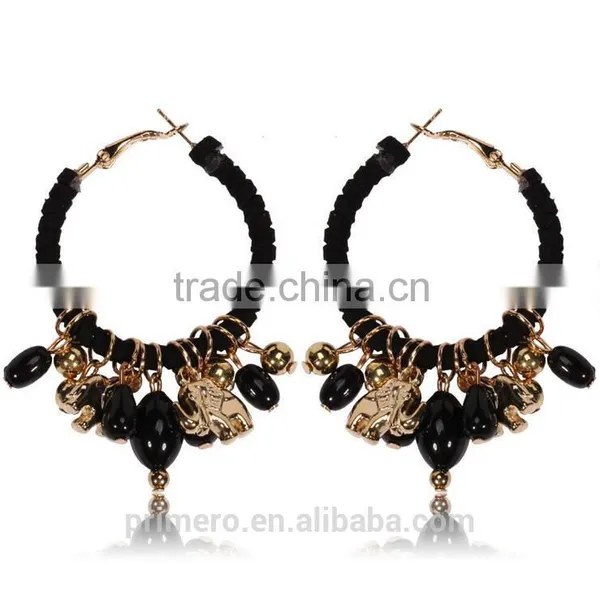 Elephant Fashion Big Circle Punk Style Bohemia Ethnic Earring Jewelry Wholesale photo-2