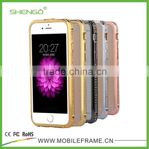 Diamond Metal Bumper Buckle Case for IPhone 6 Plus photo-2
