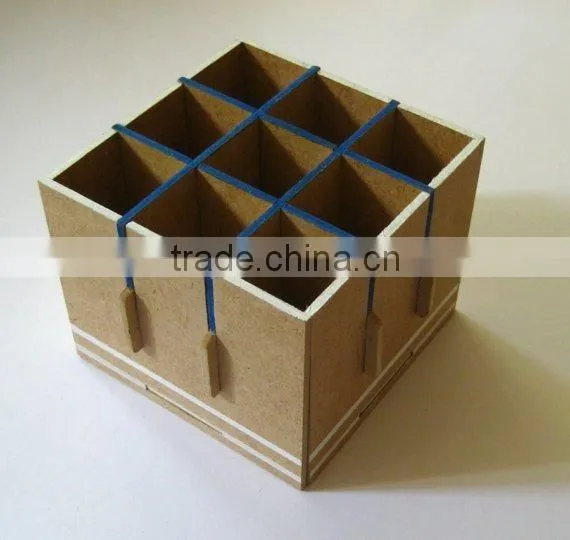 Multiple Used Unfiished Wood Holder With Nine Sections