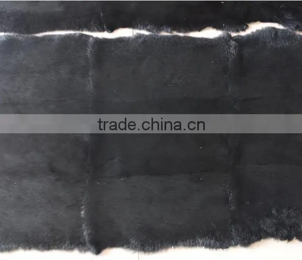Black Rex Rabbit Fur Plate photo-2