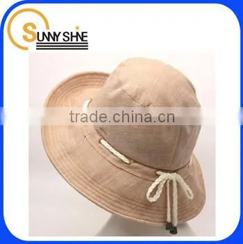 Sunny Shine Plain Sombrero Bucket Hat With String