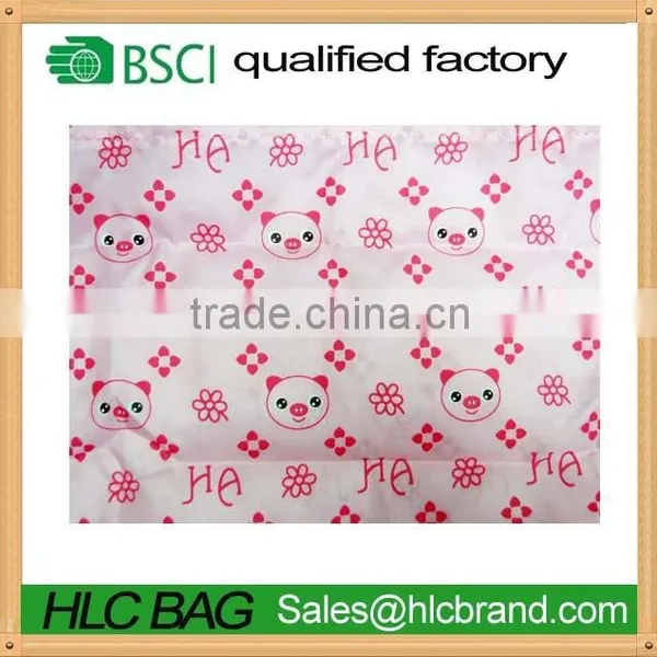 HL-PB185 Custom Reusable Shopping Tote Bag - Folded Into a Piggy Face - Pink photo-4
