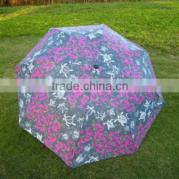 Hot Sale Fashion Flower Fabric 2 Folding Umbrella photo-2