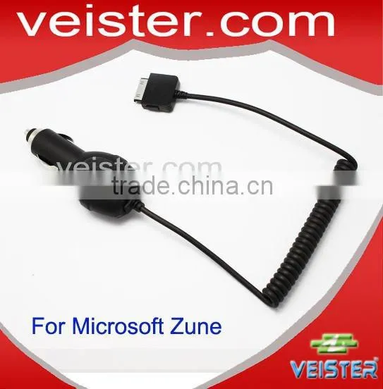 Universal 5V1A Car Charger Black Portable Car Charger With Cable For Zune