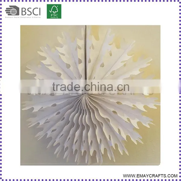 White Copy Paper Snow White Snowflake Fan