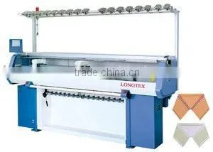 computerized flat knitting machine for collar