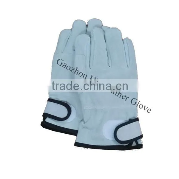 Pig Leather Driver Working Leather Gloves photo-2