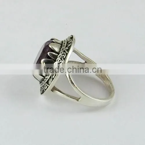 Love Vine !! Amethyst 925 Sterling Silver Ring, Handmade Silver Jewelry, Indian Silver Jewelry Supplier photo-4