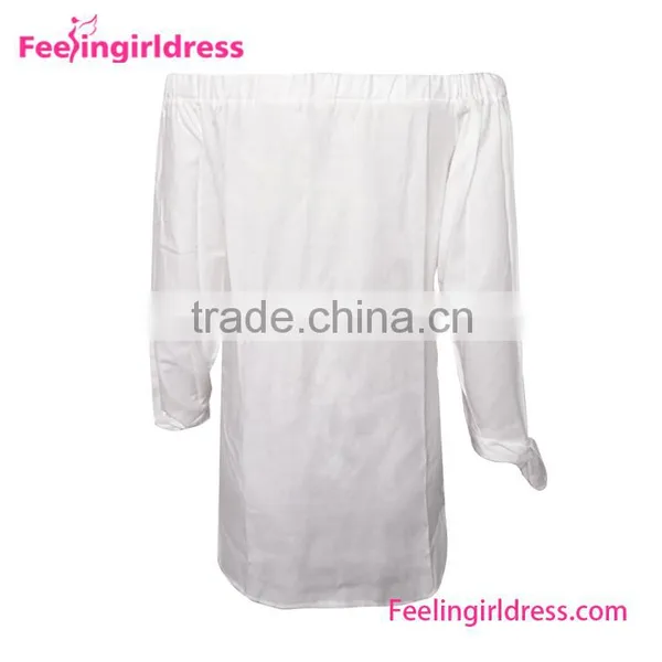 Fashion Designer Sketches of Long Cotton Blouse for Lady photo-2