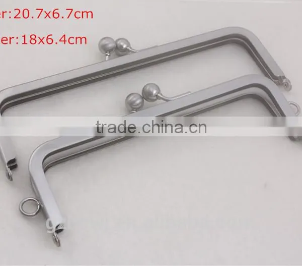 Antique Nickel Clutch Purse Frame Vintage Bag Sewing Frame photo-4