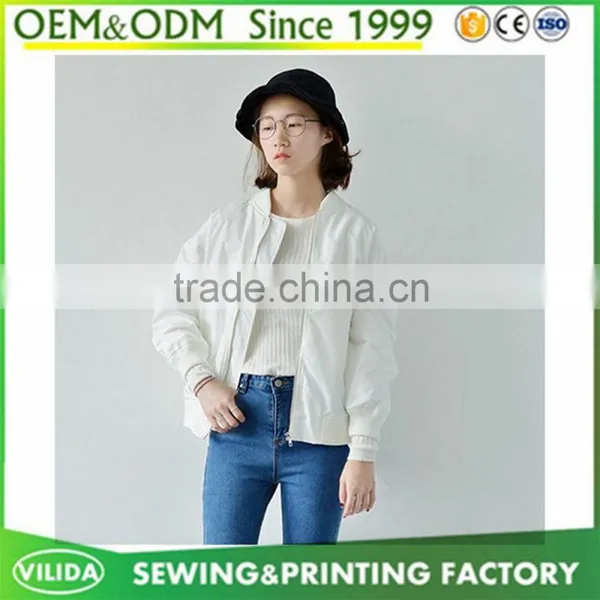 New Arrival High Quality Long Sleeve Baseball Uniform Style Girl Overcoat Jacket photo-6