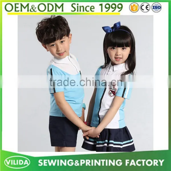 Guangzhou Manufacture Kindergarten Uniform Children's New Design Primary School Uniform photo-3
