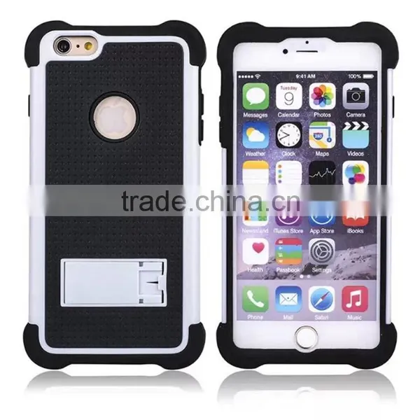 China Manufacturer Anti-throw 3 in 1 Dual Layer Case With Kickstand TPU PC Silicon Protective Case Cover for Apple Iphone 6 photo-5