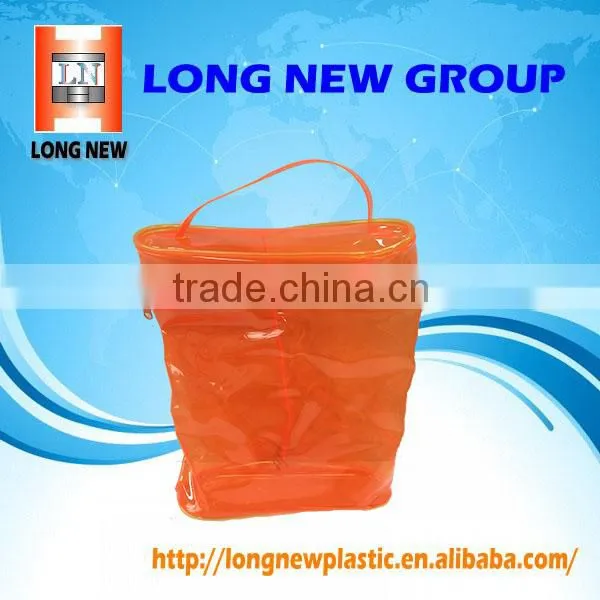 Orange PVC Bag With Zipper photo-2