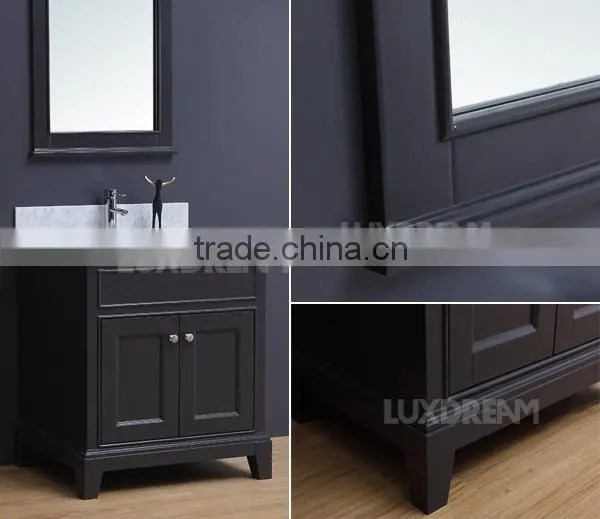 30" Charcoal Solid Wood Leg USA Bathroom Vanity photo-3