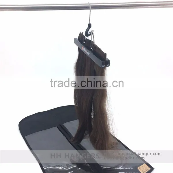 Wooden Clamp Pants Hanger Hair Extension Wood Pants Skirt Hanger photo-5
