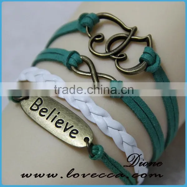 Colorful Wholesale Leather Rope Personalized Womens Leather Bracelets photo-5