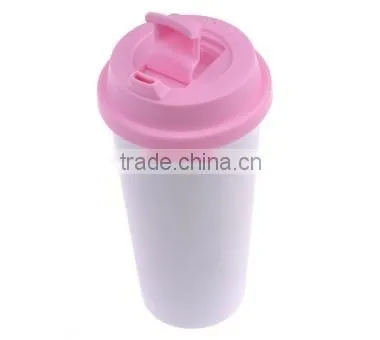 Polymer Blank Sublimation Double Wall Tumbler , Kid Water Bottle With Flip-lock Lid photo-2