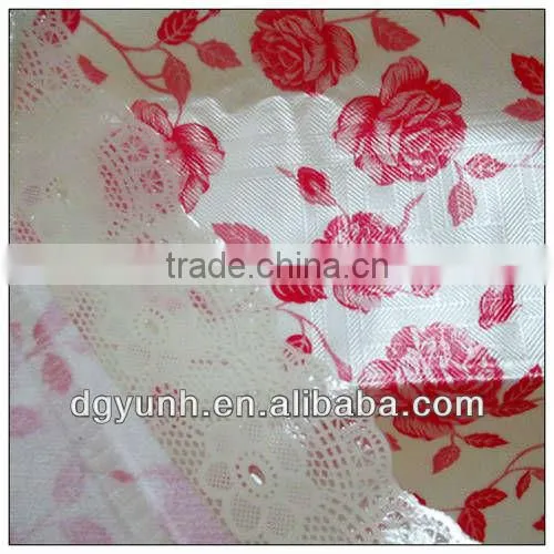 Red Flowers Tablecloth & Tablecloth Rolls photo-2