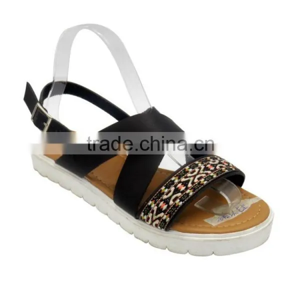 pu Shoes Made in China Summer Sandal Fashion 2016 New Design Etaly photo-2