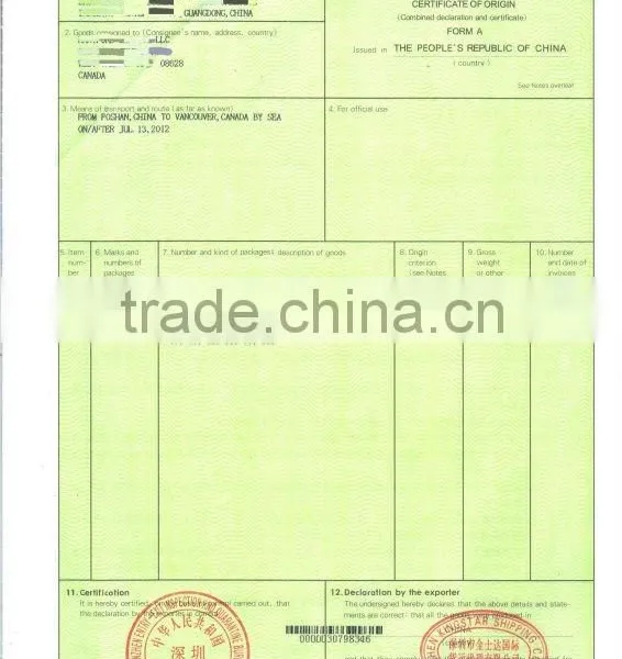 cangzhou Import/Export customs electronics and certificate of origin