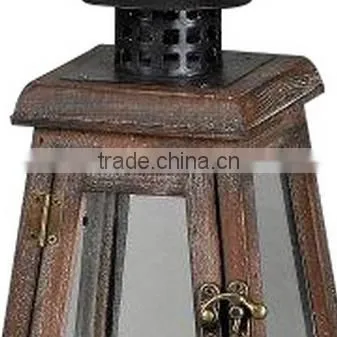 Small Wooden Lanerns Glass Candle Holder Best Price photo-4