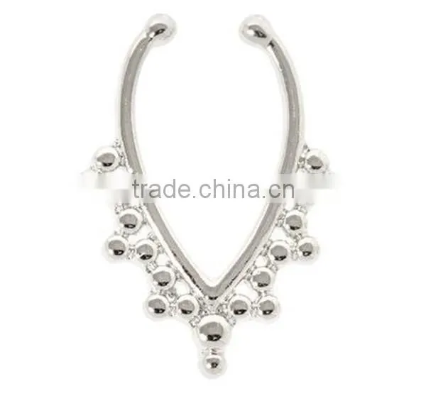 Stainless Steel Bubble Petal Shaped Septum Ring Body Piercing Jewelry