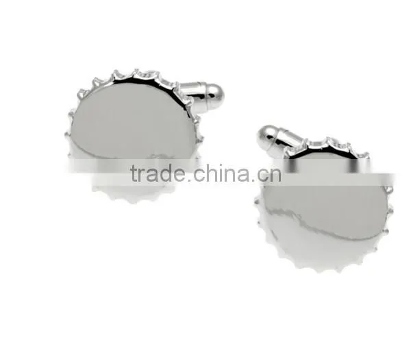 New Design Fashion Stainless Steel 16mm Bottle Cap Cuff Links photo-2