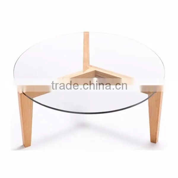 Wooden Glass Coffee Table #ACT710