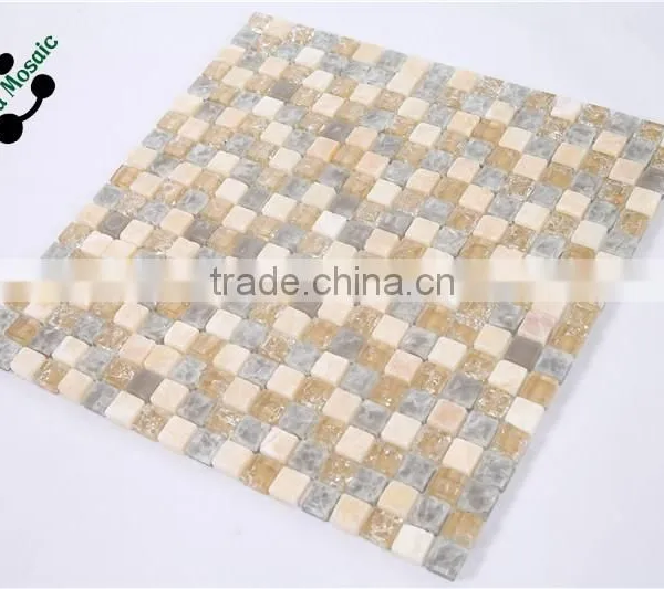 SMS04 Swimming Pool Mosaic China Jade Glass Mosaic Melt Mosaic Tile