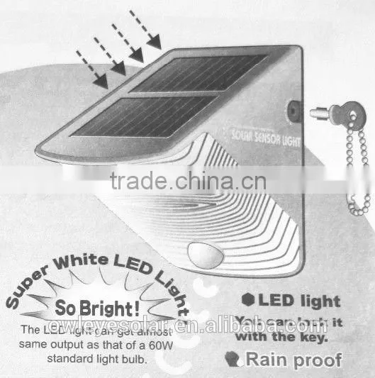 Solar LED Infrared Sensor Light /plastic Solar Led Infrared Lights for Crafts/100 Detection Angle Solar Sensor photo-4
