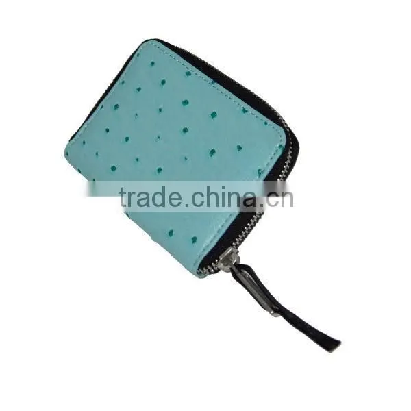 2015 Fashion Oostrich Leather Zipper Wallet photo-5