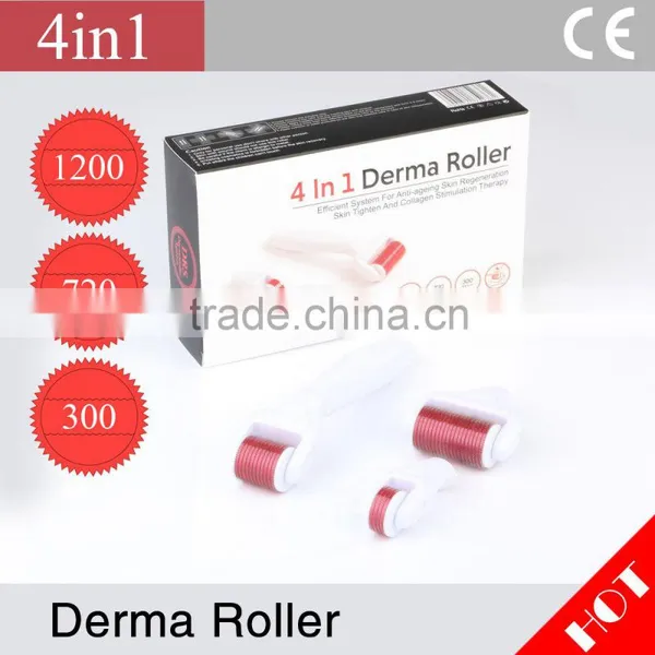 High Quality 4 in 1 Derma Roller Micro Needle Therapy Derma Roller Kits DRS for Face and Body Treatment photo-4