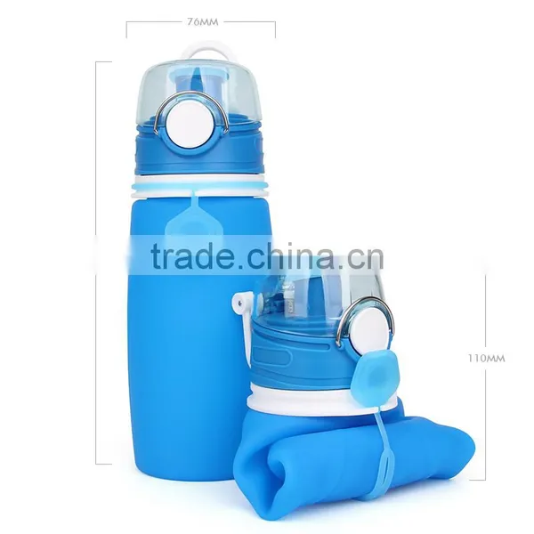 2017 New Arrival Collapsible Silicone Foldable Water Bottle photo-2