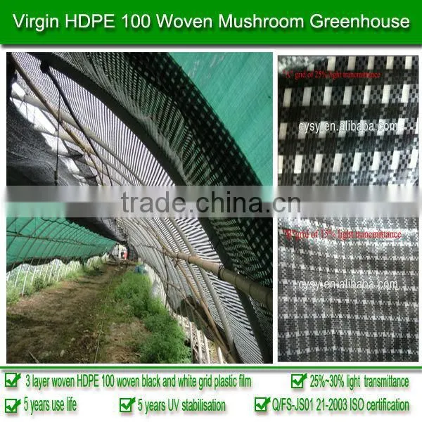 China Plastic Manufacture Supply 3-layer Woven 200 Micron 5-year UV Stabilized HDPE Tunnel Plastic Greenhouse Film for Mushroom photo-2