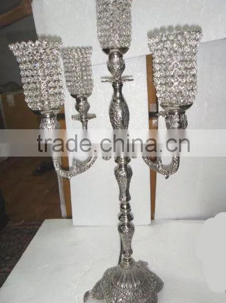New Embose Antique Candelabra/silver Antique Candelabra For Wedding Decoration, Candle Holder Centerpiece photo-2