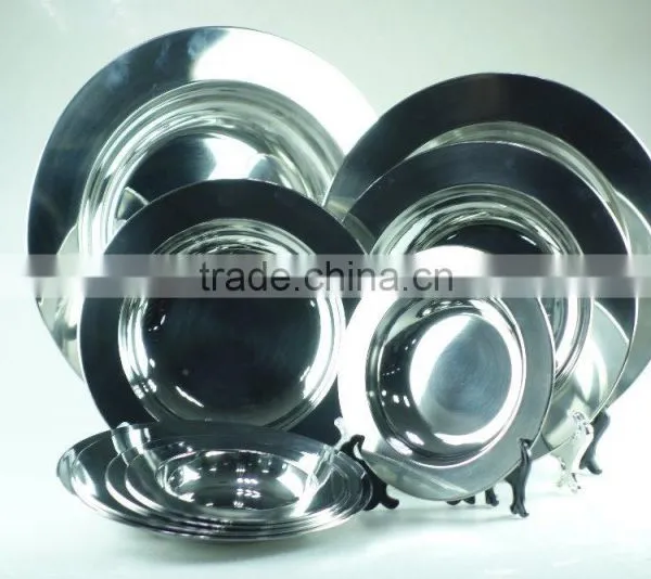 Round Plate Stainless Steel Buffet Trays With Multi Size photo-6