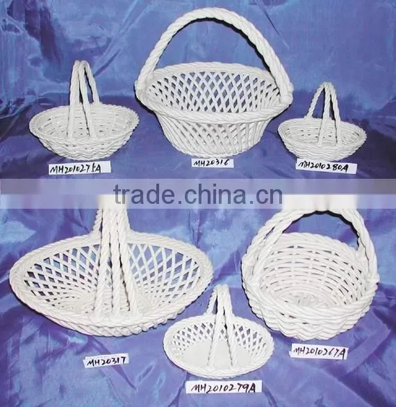 Ceramic Basket White-baskets for Sale