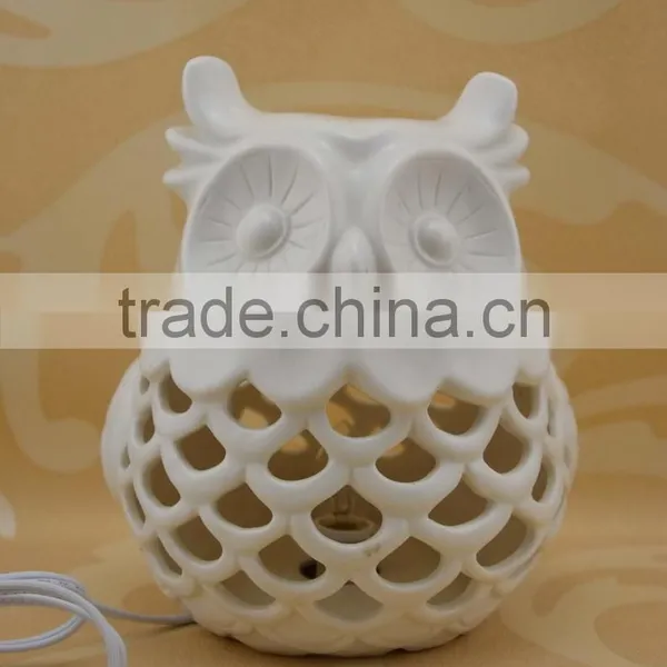 Hand Made Owl Shape Ceramic Decoration Lamp Wholesale photo-2